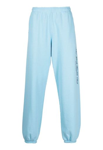 Sporty & Rich logo-print cotton track trousers - Blu