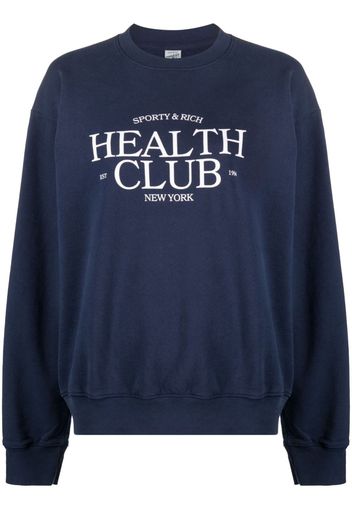 Sporty & Rich slogan-print sweatshirt - Blu