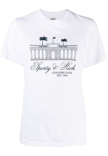 Sporty & Rich T-shirt con stampa - Bianco