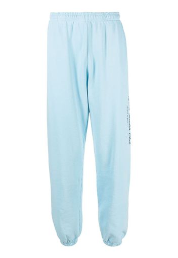 Sporty & Rich logo-print cotton track pants - Blu