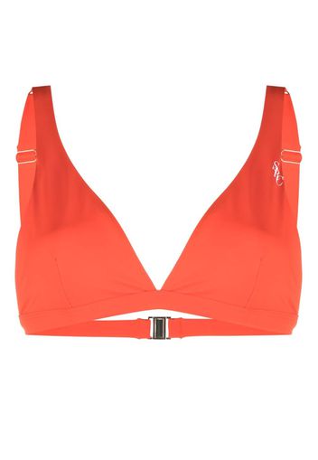 Sporty & Rich logo-print bikini top - Rosso