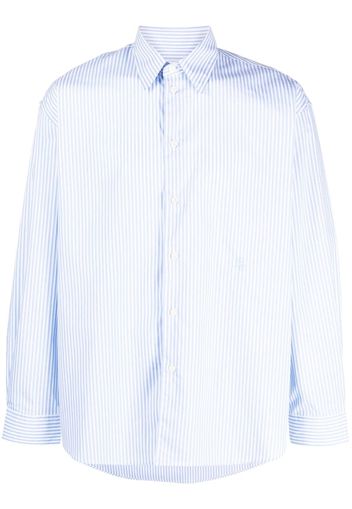 Sporty & Rich stripe-print long-sleeved shirt - Blu