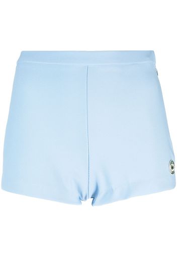 Sporty & Rich x Lacoste logo-patch mini shorts - Blu