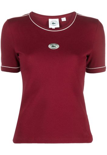 Sporty & Rich x Lacoste logo-patch T-shirt - Rosso