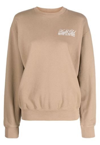 Sporty & Rich Health Club cotton sweatshirt - Marrone