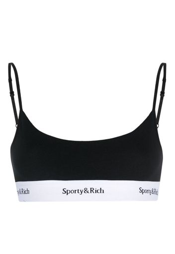 Sporty & Rich Serif Logo-underband bra - Nero