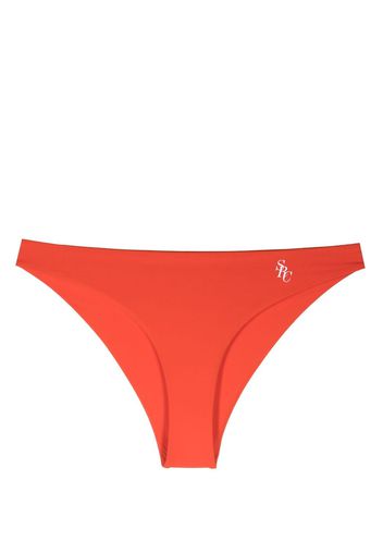 Sporty & Rich logo-print bikini bottoms - Arancione