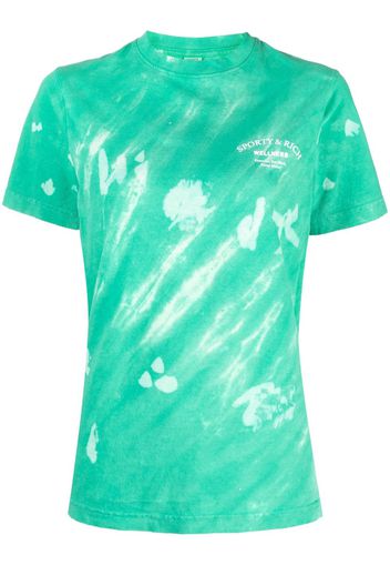 Sporty & Rich tie-dye print cotton T-shirt - Verde