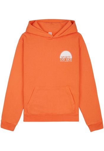 Sporty & Rich Racquet club cotton hoodie - Arancione