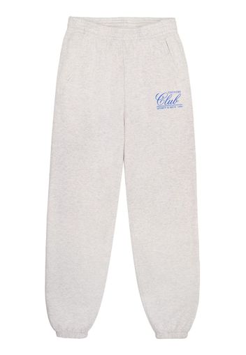 Sporty & Rich logo-print cotton track pants - Grigio