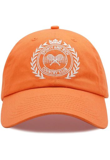 Sporty & Rich Open crest-embroidery cap - Arancione