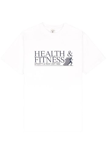 Sporty & Rich Health & Fitness cotton T-Shirt - Bianco