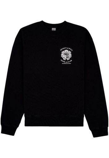 Sporty & Rich Hotel logo-print sweatshirt - Nero