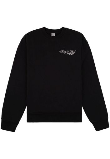 Sporty & Rich logo-print cotton sweatshirt - Nero