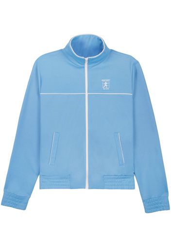 Sporty & Rich logo-print zip-up jacket - Blu