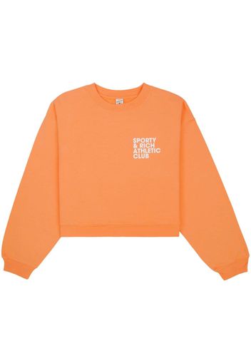 Sporty & Rich Exercise Often cropped sweatshirt - Arancione