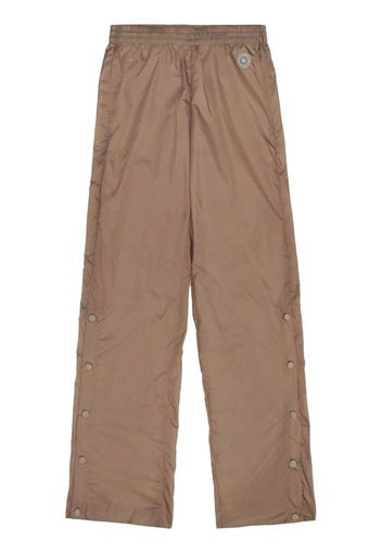 Sporty & Rich logo-patch straight-leg trousers - Marrone