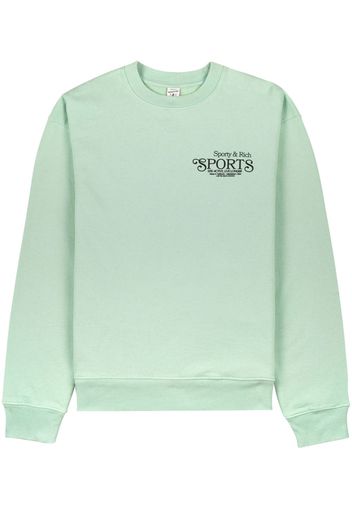 Sporty & Rich logo-print cotton sweatshirt - Verde