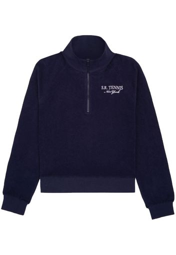 Sporty & Rich Tennis half-zip sweatshirt - Blu