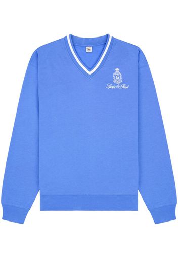 Sporty & Rich Vendome V-neck sweatshirt - Blu