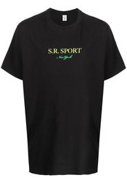 Sporty & Rich logo-print detail T-shirt - Nero