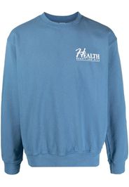 Sporty & Rich logo-print crew neck jumper - Blu