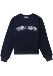 Sporty & Rich Wellness bouclé cropped sweatshirt - Blu