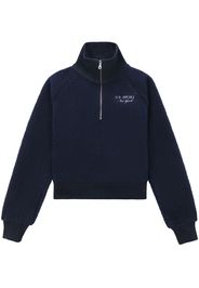 Sporty & Rich half-zip fleece sweatshirt - Blu
