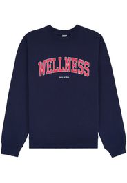 Sporty & Rich Wellness crew-neck cotton sweatshirt - Blu