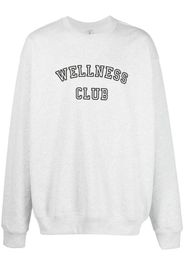 Sporty & Rich slogan-print cotton sweatshirt - Grigio