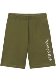 Sporty & Rich Serif logo-print shorts - ARMY