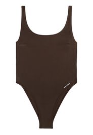 Sporty & Rich Carla logo-print swimsuit - Marrone