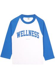 Sporty & Rich slogan-print raglan T-shirt - Bianco