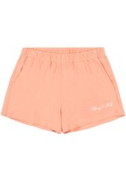 Sporty & Rich logo-print cotton shorts - Arancione