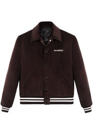 Sporty & Rich embroidered-logo bomber jacket - Marrone