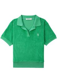 Sporty & Rich logo-embroidered cotton polo shirt - Verde