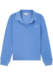 Sporty & Rich terry-cloth cotton polo jumper - FRENCH BLUE