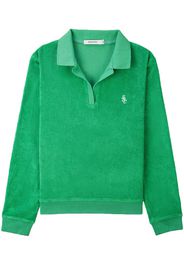 Sporty & Rich logo-embroidered cotton polo shirt - Verde