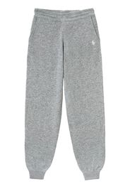 Sporty & Rich embroidered-logo cashmere track pants - Grigio