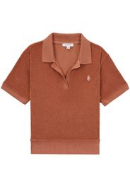 Sporty & Rich Terry embroidered-logo polo shirt - Arancione