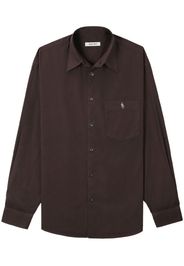 Sporty & Rich embroidered-logo cotton shirt - Marrone