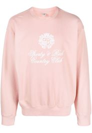 Sporty & Rich logo-print cotton sweatshirt - Rosa