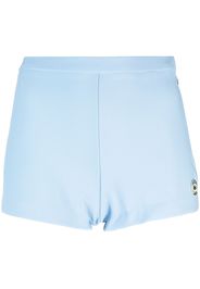 Sporty & Rich x Lacoste logo-patch mini shorts - Blu