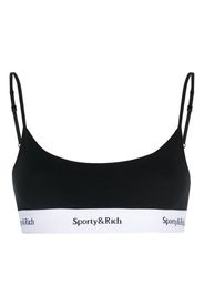 Sporty & Rich Serif Logo-underband bra - Nero