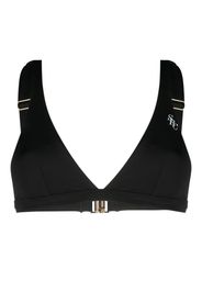 Sporty & Rich logo-print bikini top - Nero