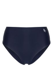 Sporty & Rich logo-print bikini bottoms - Blu