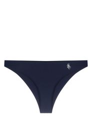 Sporty & Rich logo-print triangle bikini top - Blu