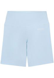 Sporty & Rich logo-print elasticated-waistband biker shorts - Blu