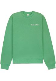 Sporty & Rich logo-print cotton sweatshirt - Verde