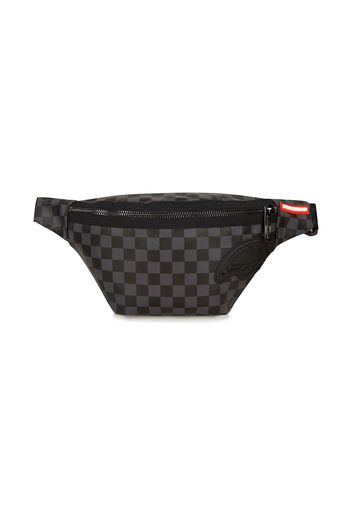 sprayground kid checked teeth-patch belt bag - Nero